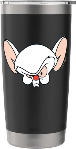 Vista 3 de Pinky and the Brain Vaso aislado de acero inoxidable Brain
