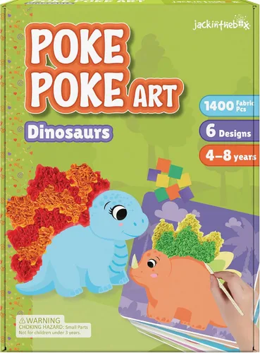 Vista 11 de jackinthebox Poke Poke Art - Temas de animales, arte y manualidades de tela sin desorden, kits de prensado de flores, regalo para niños, regalos