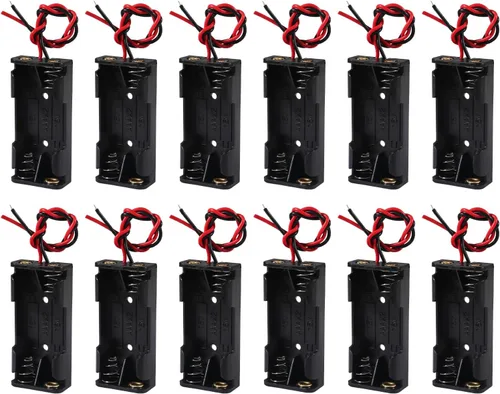 Vista 15 de 3 unids 2 AA titular de la batería USB hembra Socket 2 AA caja de batería titular con cubierta e interruptor de encendido/apagado