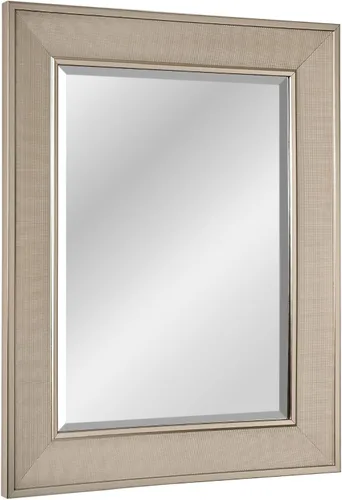 Vista 10 de Head West Espejo de pared con marco biselado texturizado pavé de 29 x 35 pulgadas, espejos de pared rectangulares decorativos para fregadero