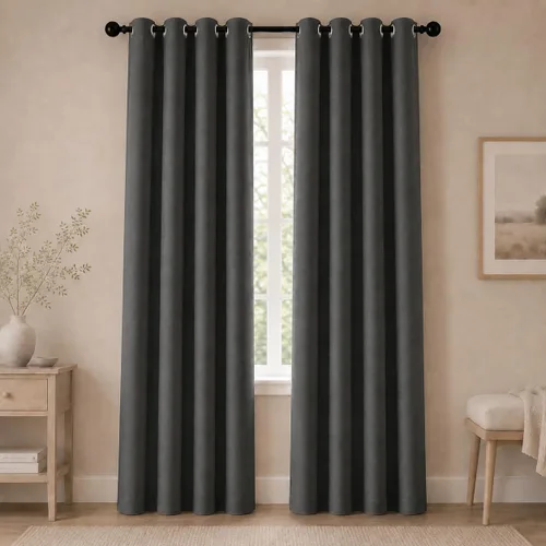Vista 94 de Cortinas de oscurecimiento de habitación de 45 pulgadas de largo para dormitorio y sala de estar, cortinas térmicas aislantes con ojales