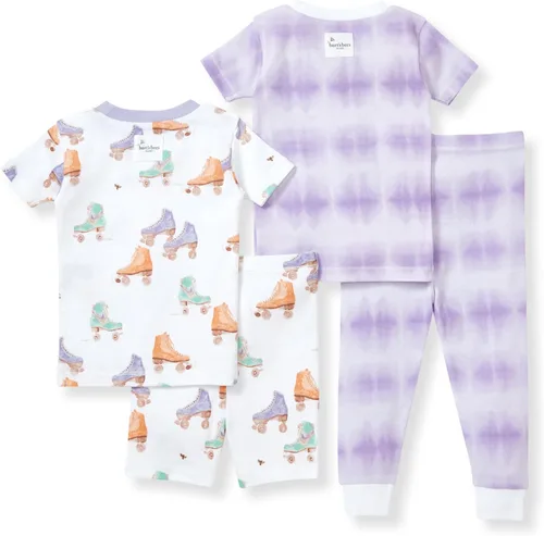 Vista 2 de Burt's Bees Baby - Pijama de camiseta de manga corta y shorts para bebé niña