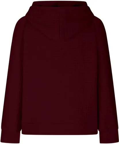 Vista 4 de Sudaderas con capucha de Navidad con estampado de copos de nieve para mujer, suéter de punto de moda transpirable de manga larga, blusa tipo gofre