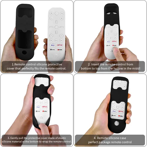 Vista 4 de Silicone Protective Case Compatible for Sony ps5 Remote Skin case, Silicone Sleeve for Sony PS5 Remote Control, Shock Absorption Washable, Glow in