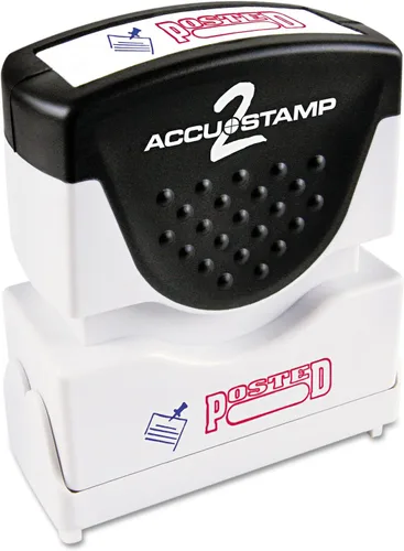 Vista 11 de ACCUSTAMP sello "APPROVED" con protección microban, sello con pretinta, con mensaje rojo y azul (035525)