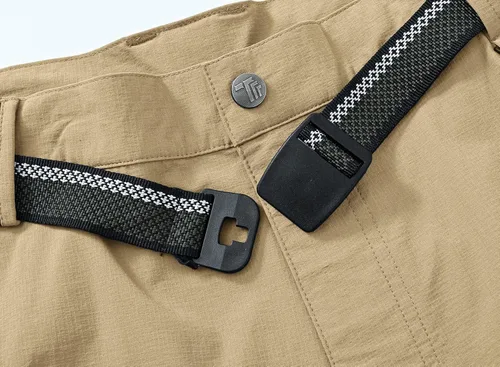 Vista 3 de TBMPOY Pantalones de senderismo y montaña, ligeros, impermeables, con cinturón, secado rápido, para hombres