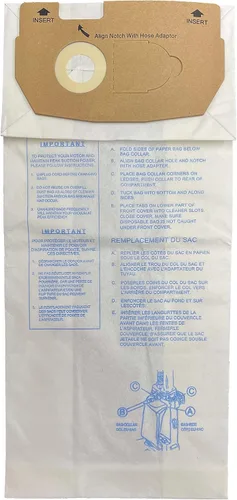 Vista 3 de EnviroCare Bolsas de polvo para aspiradora de microfiltración de repuesto para Eureka Style AA Victory y True HEPA verticales. Paquete de 9