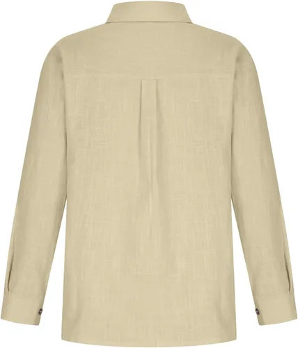 Vista 47 de SMIDOW Camisa de algodón y lino con botones para mujer