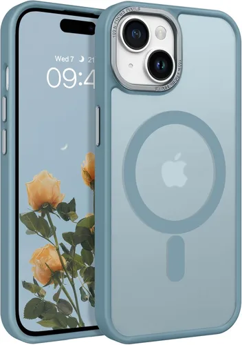 Vista 22 de BENTOBEN Funda para iPhone 15, funda para iPhone 15 compatible con MagSafe, funda magnética mate translúcida a prueba de golpes para mujeres y Rosa