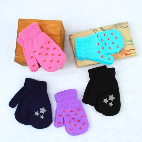 Vista 5 de Cooraby - 6 pares de guantes unisex mágicos de punto, elásticos, de invierno, para bebé