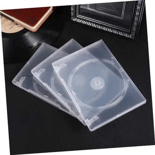 Vista 6 de Homoyoyo Caja de almacenamiento de CD transparente de 6 uds. Capacidad de la caja de DVD portátil para cine en casa Diseño de reconocimiento fácil