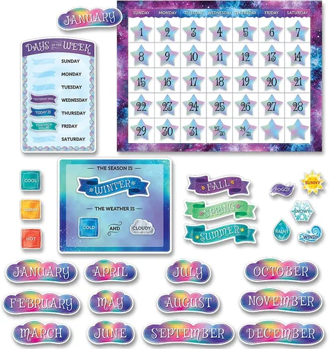 Vista 8 de Creative Teaching Press Bold & Bright - Juego de calendario, tablón de anuncios CTP y exhibición para el aula, 67 piezas