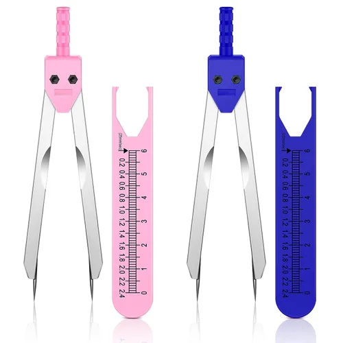 Vista 16 de Frienda 2 piezas de calibrador de ECG calibradores ECG herramienta de medición con regla electrocardiograma divisor de dibujo para enfermería (negro)