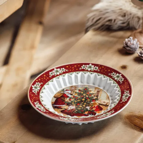 Vista 3 de Villeroy & Boch - Cuenco de fantasía de juguete, grande, intercambiable de regalos 9.8 x 1.8 in, porcelana premium, edición navideña, 14-8332-3631
