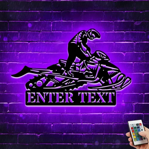 Vista 15 de Arte de pared de metal personalizado para motocross con luz LED, luz nocturna personalizada con nombre de motocross, decoración de lámpara de neón