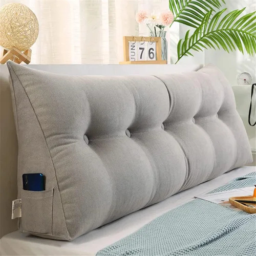Vista 10 de Almohada triangular para cabecero de cama, almohada de lectura de cuña, cojín de sofá cama, respaldo grande, almohadas de apoyo para dormitorio