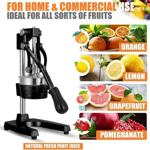 Vista 5 de Exprimidor manual profesional de limón, exprimidor manual comercial de prensa de frutas, sin pelar, sin necesidad de añadir agua, fácil operación