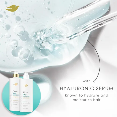 Vista 4 de Dove Juego de champú y acondicionador de humedad diaria con gel de baño de humedad profunda, hidratación profunda para revitalizar el cabello