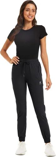 Vista 3 de TACVASEN Pantalones de senderismo para mujer de secado rápido con bolsillos con cremallera