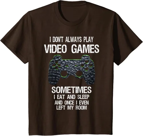 Vista 58 de Funny Gamer Video Games - Camiseta para niños y adolescentes, ajuste clásico, color negro, mezcla de algodón, Negro