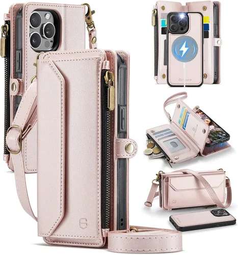 Vista 26 de Strapurs - Funda magnética desmontable para iPhone 15, color negro (Desmontable con Magsafe)-Negro
