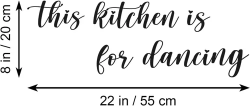 Vista 6 de This Kitchen is for Dancing Kitchen - Calcomanía de pared de vinilo para pared, calcomanías para el hogar, decoración de cocina