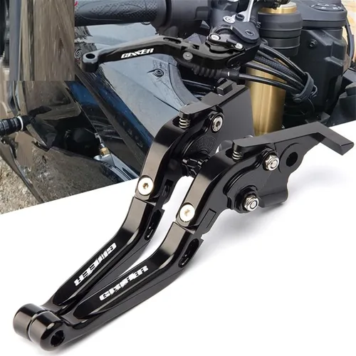 Vista 3 de Para Suzuki para GIXXER 250 SF 250SF 150 125 2020 2023 Accesorios de moto CNC ajustable palancas de freno de embrague plegables (color : negro)