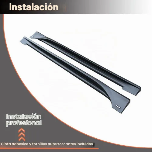 Vista 4 de Faldas laterales para Mazda 3 Hatchback 2014-2019 negro mate ABS falda lateral extensiones panel divisor antiarañazos kit de cuerpo