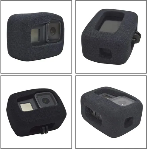 Vista 5 de Funda de espuma Windslayer para GoPro Hero 8 Reducción de ruido de viento Esponja Cubierta protectora Parabrisas para grabación de audio y video