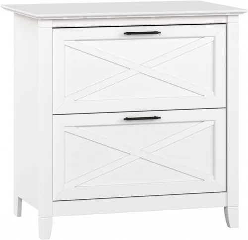 Vista 12 de Bush Furniture Key West – Archivador lateral con 2 cajones, color cereza