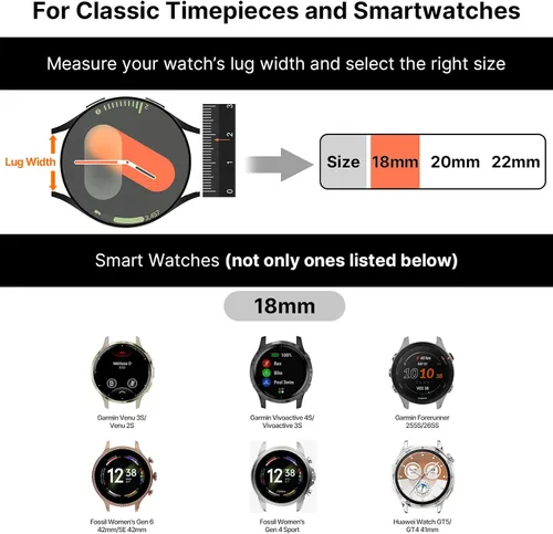 Vista 15 de Fullmosa Correa de reloj de liberación rápida de 0.866 in, 0.787 in y 0.709 in, bandas de cuero bruñido para Samsung Galaxy Watch/Garmin Watch