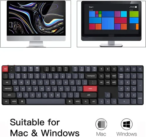 Vista 11 de Keychron K5 Pro QMK/VIA Teclado mecánico inalámbrico personalizado, diseño de tamaño completo intercambiable en caliente, 108 teclas programables