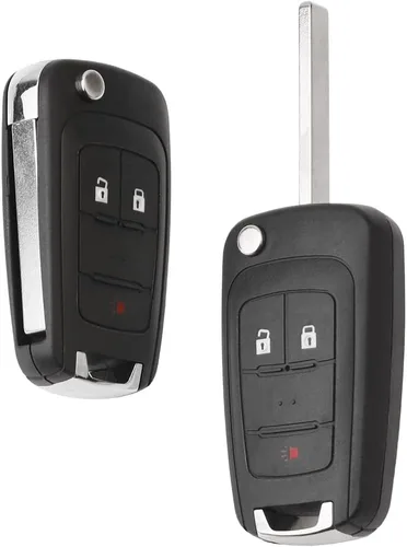 Vista 5 de OCESTORE 1 unids 3 botón llavero de coche sin llave Flip Entry Remote 3-btn OHT01060512 reemplazo compatible con Equinox Spark