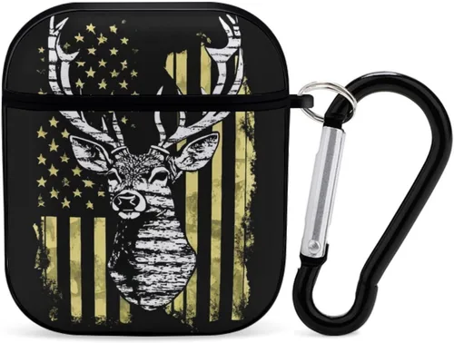 Vista 16 de Funda para Apple AirPod 2 y 1 TPU suave compatible con AirPod 2 y 7 con diseño de bandera estadounidense Pattern1081