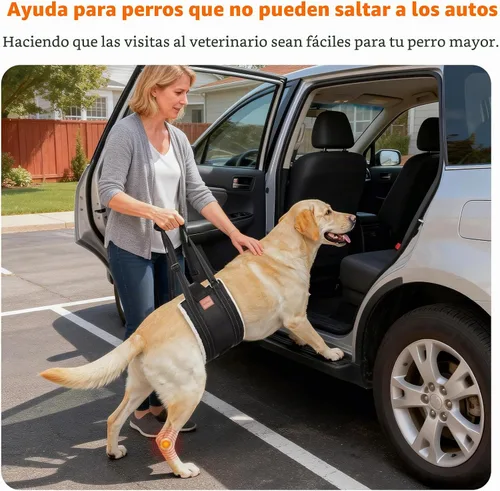 Vista 4 de LOOBANI Arnés de elevación para perros para patas traseras, arnés portátil para perros grandes, soporte para patas traseras, cómodo soporte