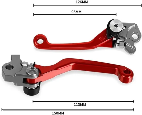 Vista 6 de DOUKI Palancas de embrague de freno de aluminio para motocross XTZ125 XTZ 125 2003-2016 2015 2014 2013 2012 2011 Motocross Dirt Bike CNC Palanca