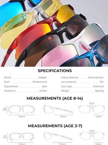 Vista 6 de Gafas de sol deportivas polarizadas para niños y niñas, gafas de béisbol y sóftbol, montura TR90
