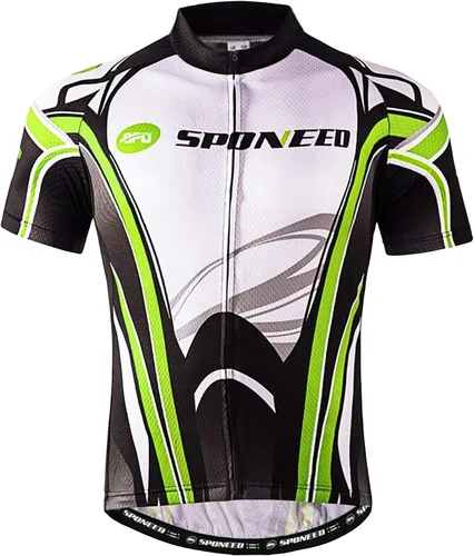 Vista 7 de Sponeed, suéter de ciclismo, mallas cortas con almohadilla, respirable, ciclismo, hombres.