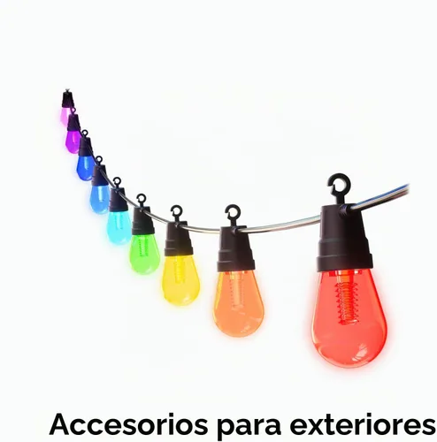 Vista 11 de GE Cync Luces inteligentes para café con efectos dinámicos, luces de cadena para patio que cambian de color, compatibles con Alexa y Google, 48 pies