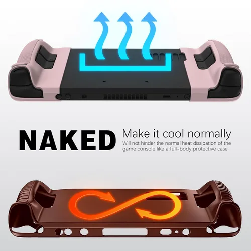 Vista 3 de Silicone Protective Shell Cover Skin Compatible With Steam Deck, Non-Slip Texture Handle Case for Steam Deck, Anti-Collision Cover with 4 Thumb