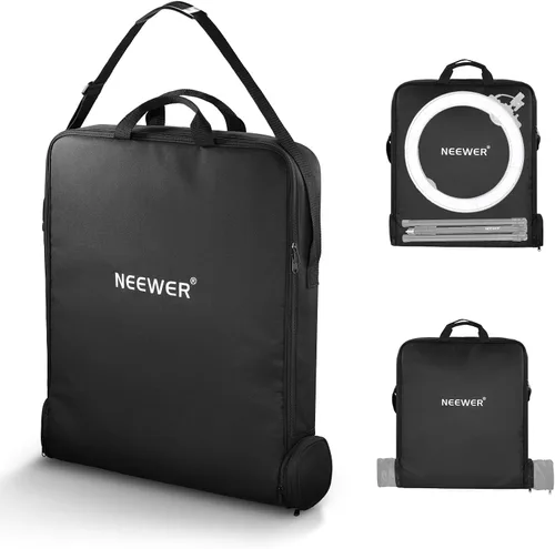Vista 8 de Neewer Bolsa de transporte de luz de anillo de 12 pulgadas para RH12B RH12C RH10B RH8B, 19.7"x16.5"/50x42cm Funda de viaje de nailon protectora