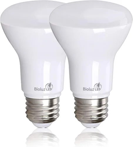 Vista 7 de Bioluz LED Paquete de 2 Bombillas LED BR20 Luz de Inundación Interior R20 Regulables Alto CRI 2700K Blanco Cálido, Equivalente a 50 Vatios Usa 7W