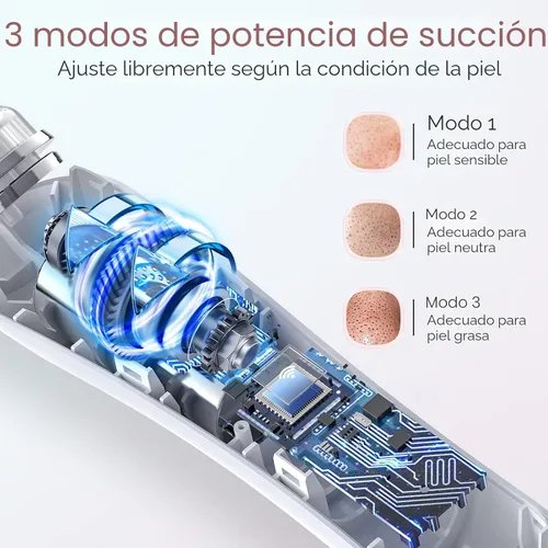 Vista 3 de Removedor de Puntos Negros al Vacío, Removedor de Cabezas Negras para la Cara con Cámara, Aspirador de Poros para Hombres y Mujeres, Herramientas