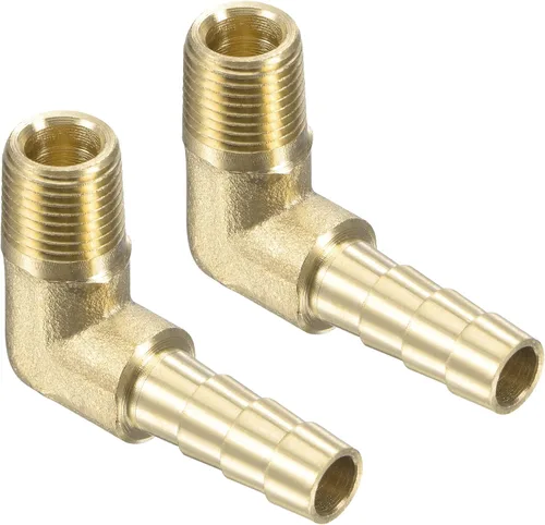 Vista 12 de M METERXITY Accesorios de púas de manguera de latón - Codo de 90 grados Conector de tubo de latón de 1/4 de pulgada Aplicar al gas de agua