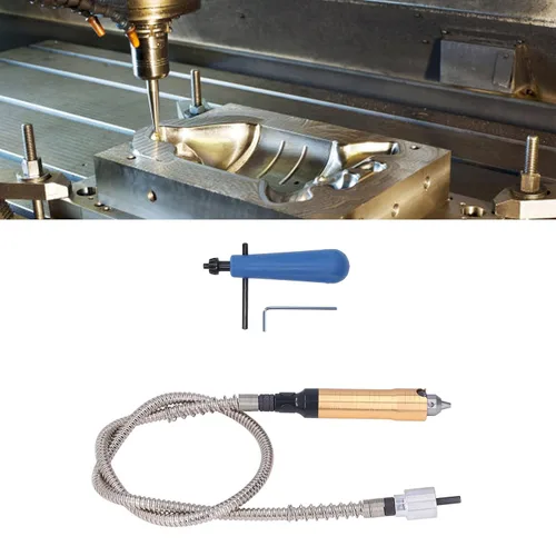 Vista 5 de Extensión de eje flexible, adaptador flexible para herramienta rotativa, llave de portabrocas flexible, extensión de taladro eléctrico, herramienta