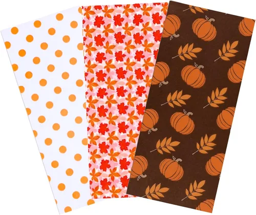 Vista 18 de Papel de seda naranja, 60 hojas de papel de seda amarillo para bolsas de regalo, manualidades de otoño de Halloween, bricolaje, papel de seda