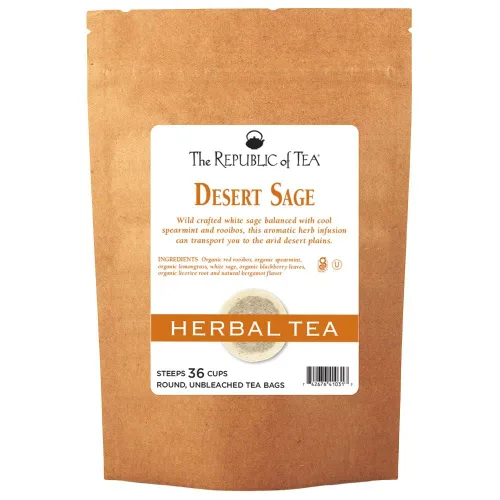 Vista 12 de The Republic of Tea Té de hierbas Rooibos rojo de almendra, coco y macarrón, 36 bolsas de té de repuesto