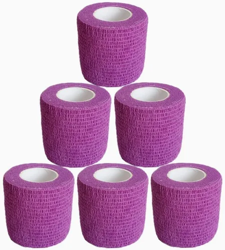 Vista 26 de Baisunt Paquete de 6 vendajes cohesivos de 1 pulgada, cinta autoadhesiva autoadhesiva autoadhesiva transpirable para muñeca, tobillo, deportes, Negro