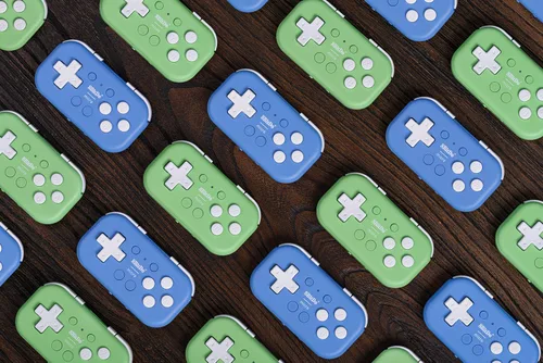 Vista 9 de 8Bitdo Micro Bluetooth Gamepad Pocket-sized Mini Controller for Switch, Android, and Raspberry Pi, Supports Keyboard Mode (Blue)