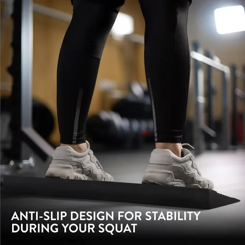 Vista 3 de Navaris Bloque de cuña para sentadillas, estirador largo para pies y pantorrillas, bloque de yoga duradero también para gimnasia, tabla inclinada